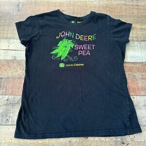 John Deere Sweet Pea T-Shirt XL 15/17 Black Cotton Youth
